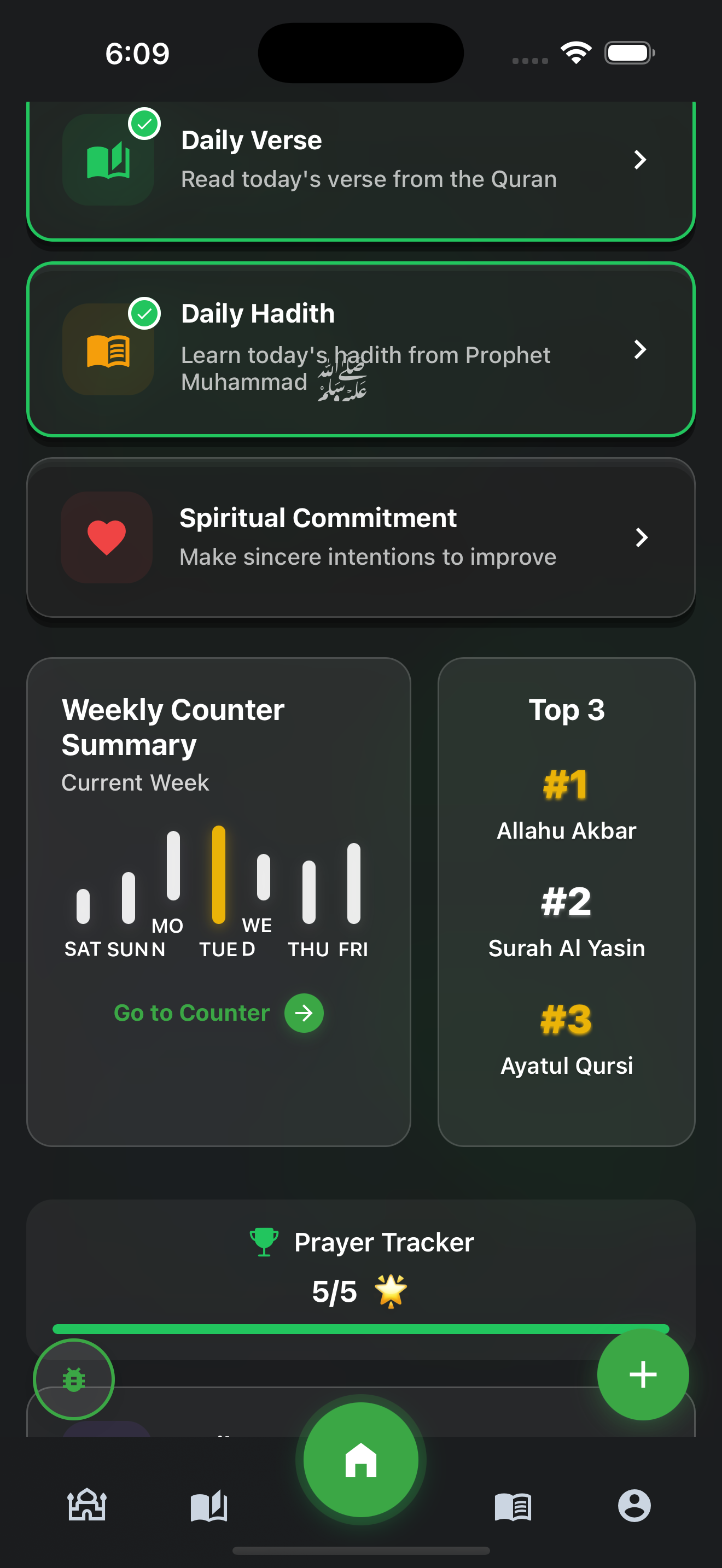 ZikerZone App Stats Screen